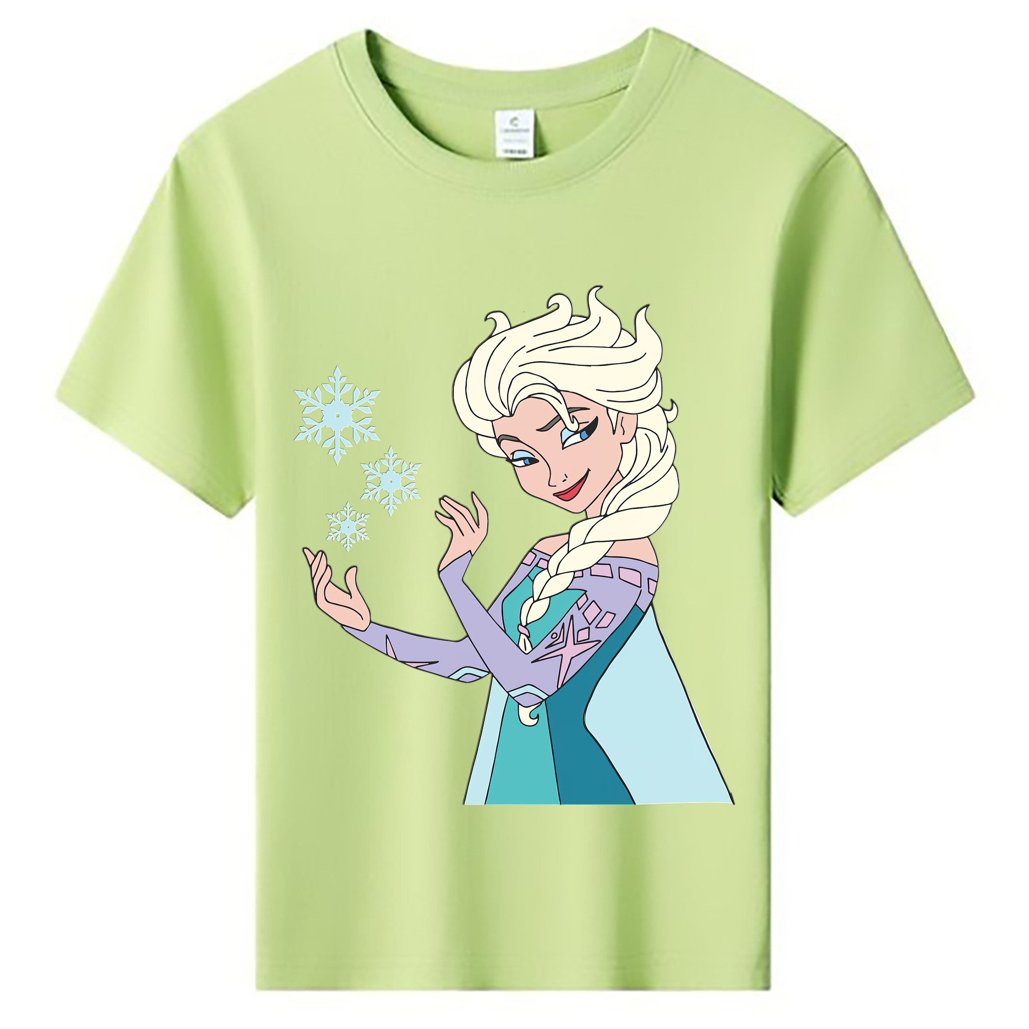 （画像用） アナと雪の女王 アンナ エルサ Frozen Anna Elsa 綿100％キッズTシャツ（フロントプリント）